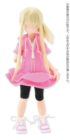 Doll Clothes - Picconeemo Costume - Knit One-Piece with Parka - 1/12 - Pink (Azone)