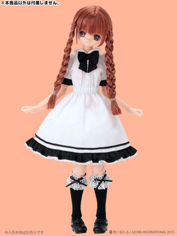 Doll Clothes - PureNeemo - PureNeemo M Size Costume - Classical Cafe Maid Set - 1/6 - White x Black (Azone)