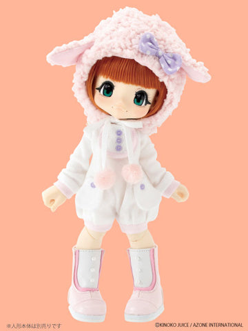 KIKIPOP! - Kinoko Planet "MofuMofu Hitsuji-san Set" White x Pink (DOLL ACCESSORY)