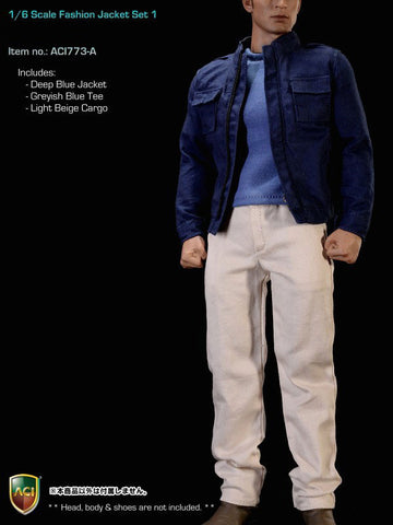 1/6 Fashion Jacket Set - Deep Blue Jacket (DOLL ACCESSORY)