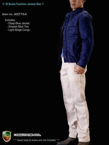 1/6 Fashion Jacket Set - Deep Blue Jacket (DOLL ACCESSORY)