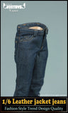 1/6 Scale Outfit Set Leather Jacket & Jeans (V1001A) (DOLL ACCESSORY)