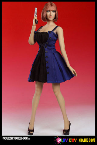 1/6 Scale Hair-implanted Type Female Head & Outfit Set Dress (HB005) (DOLL ACCESSORY)