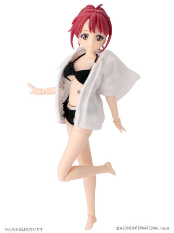 Doll Clothes - Picconeemo Costume - Bikini & Parka Set - 1/12 - Black x White (Azone)