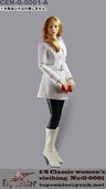 1/6 Classic Women's Leather Clothing Set: White (DOLL ACCESSORY)