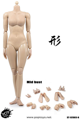 1/6 Shin Series Super Flexible Female Body Plastic Joints Suntan Medium Bust