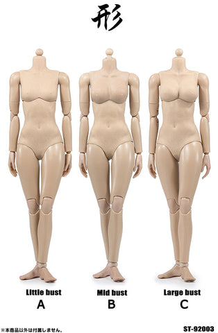1/6 Shin Series Super Flexible Female Body Plastic Joints Suntan Medium Bust