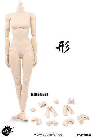 1/6 Shin Series Super Flexible Female Body Plastic Joints Pale Small Bust