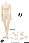 1/6 Shin Series Super Flexible Female Body Plastic Joints Pale Large Bust