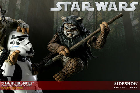 Star Wars VS. Diorama Series - Ewoks VS Stormtrooper (Fall Of The Empire)