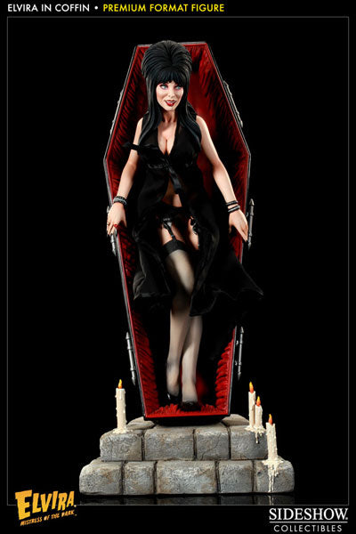 Elvira 1/4 Scale Premium Figure- Elvira in Coffin - Solaris Japan