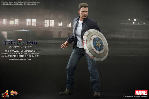 Movie Masterpiece 1/6 Captain America (Stealth Suit Edition) & Steve Rogers Set