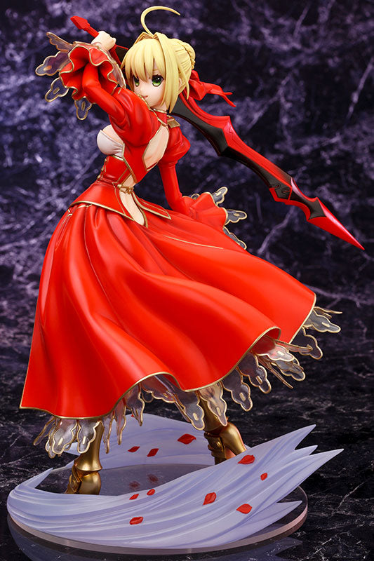 fate saber red dress Fate Grand Order FGO Saber Caster Nero Claudius Rose Dress Cosplay Costume
