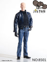 1/6 Blue Leather Jacket Set (DOLL ACCESSORY)