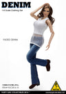 1/6 Female Denim Fashion Set Faded (DOLL ACCESSORY)