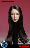 1/6 Asian Female Head 003 A Black Hair Long Straight