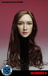 1/6 Asian Female Head 003 B Brown Hair Long Curl