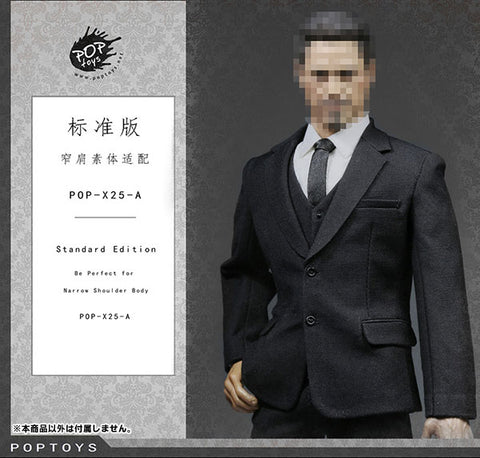 1/6 Men's Suit Set / Black (DOLL ACCESSORY)