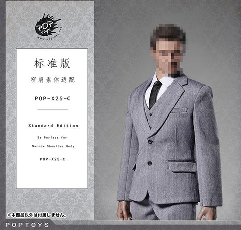 1/6 Men's Suit Set / Gray (DOLL ACCESSORY)