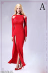 1/6 Bare Shoulder Evening Dress Set Red (DOLL ACCESSORY)