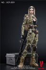 1/6 Action Figure MC Camouflage Woman Soldier Villa
