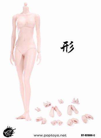 1/6 Shin Series Super Flexible Female Body Seamless Joint Pale Large Bust