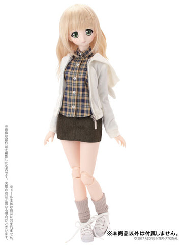 48cm/50cm Doll Wear - AZO2 Cat Ear Hooded Parka / Off White (DOLL ACCESSORY)