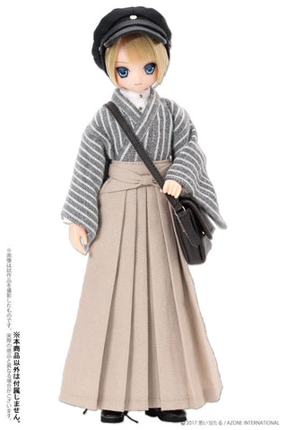 Pure Neemo Wear - PNXS Boys Shosei Set / Gray Stripe x Beige (DOLL ACCESSORY)