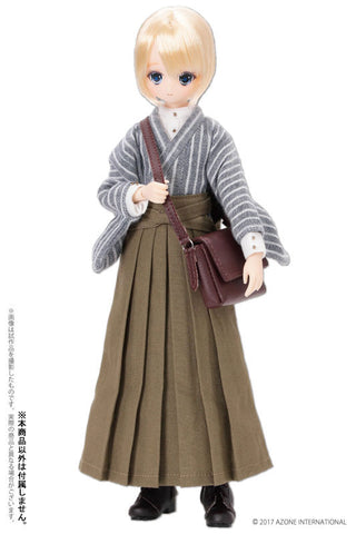 Pure Neemo Wear - PNXS Boys Shosei Set / Blue Gray Stripe x Khaki (DOLL ACCESSORY)