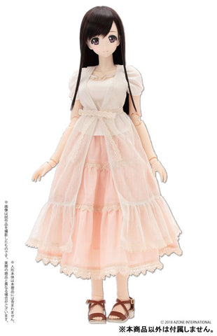 48cm/50cm Doll Wear - AZO2 Early summer Dress Set / Beige x Pink (DOLL ACCESSORY)
