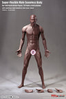 1/6 Super Flexible Male Seamless Body Stainless Steel Skeleton Afro American Tall