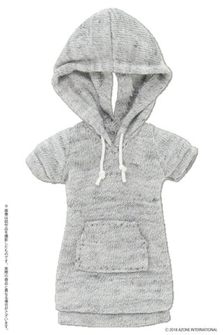 Doll Clothes - Picconeemo Costume - Short-sleeved Parka One Piece - 1/12 - Gray (Azone)