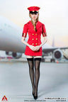 1/6 Sexy Female Flight Attendant Suit Set Red (DOLL ACCESSORY)(Provisional Pre-order)