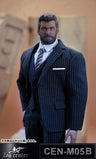 1/6 Gentleman Stripe Suit Set Dark Blue for Massive (DOLL ACCESSORY)(Provisional Pre-order)