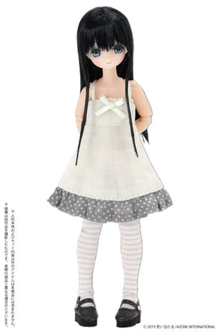 Picco Neemo Wear 1/12 Petit Dot*Camisole One-piece Dress Milk Beige (DOLL ACCESSORY)