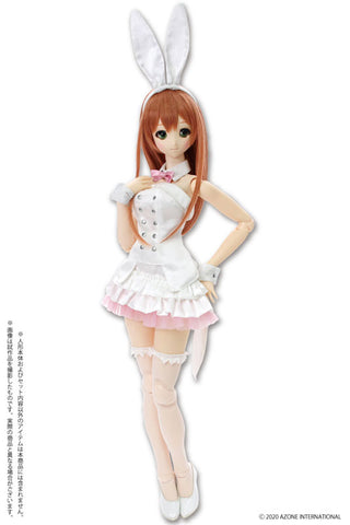 1/3 Scale AZO2 Happy*Bunny Dress Set White x Pink (DOLL ACCESSORY)
