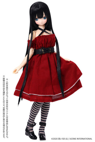 1/6 Pure Neemo Wear PNM Bust Shirring One-piece Dress Set Bordeaux (DOLL ACCESSORY)