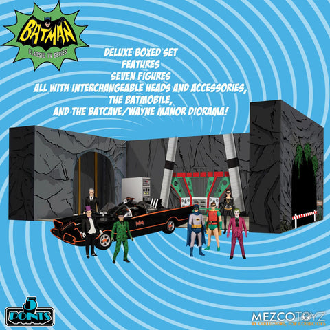 5 Point/ Batman 1966 TV Series / Batcave 3.75Inch Action Figure Box Set