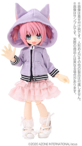 Picco Neemo Wear 1/12 Picco P Cat Ears Hoodie set Purple (DOLL ACCESSORY)