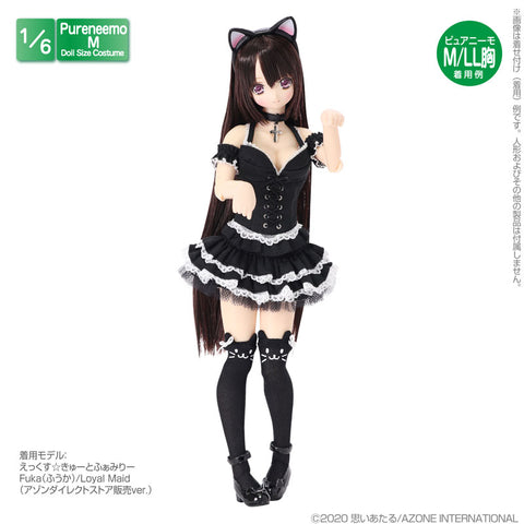 Pure Neemo Wear 1/6 PNM Kitty-cat Print Socks Black (DOLL ACCESSORY)
