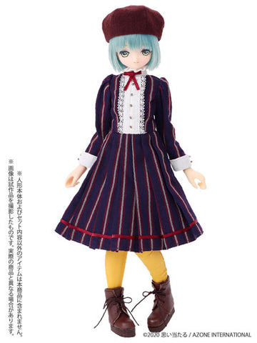 1/6 Pure Neemo Wear PNM Regimental Stripe One-piece Dress Set Navy x White Stripe (DOLL ACCESSORY)