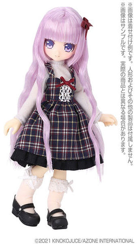 Picco Neemo Wear 1/12 Girly Jumper Skirt set Navy Checker (DOLL ACCESSORY)