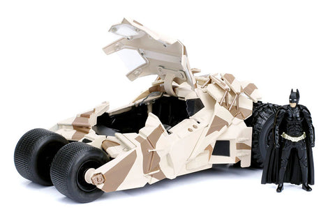"DC Comics" 1/24 Diecast Vehicle Batmobile (Camouflage) & Batman "Dark Knight Rising"
