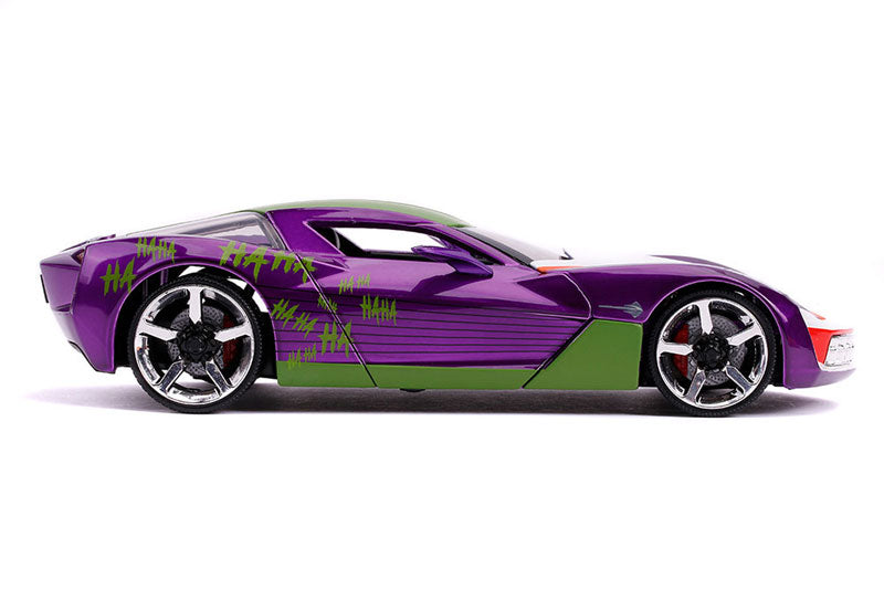 "DC Comics" 1/24 Diecast Vehicle Chevrolet, Corvette Stingray (2009 Model) & Joker [Comic]