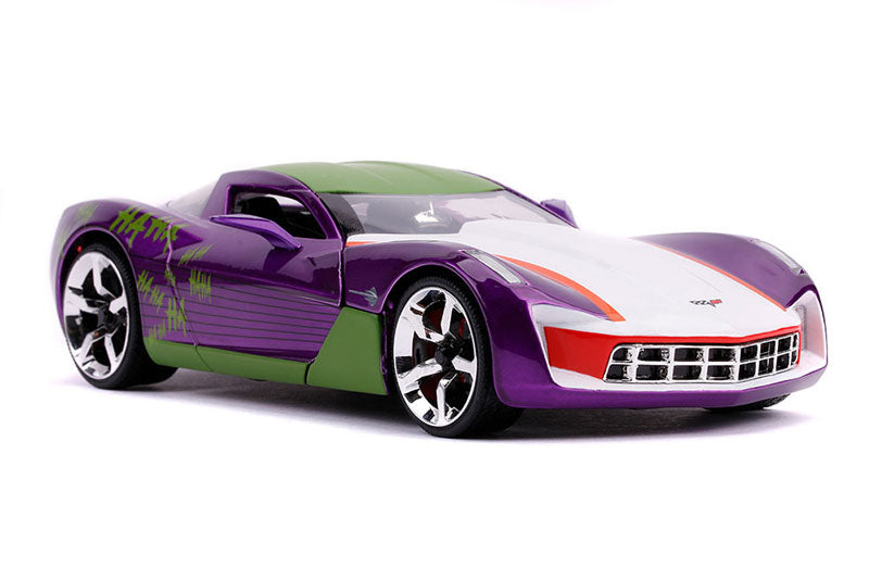 "DC Comics" 1/24 Diecast Vehicle Chevrolet, Corvette Stingray (2009 Model) & Joker [Comic]