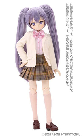1/3 Scale 45 Blazer Uniform set Ivory x Brown Checker (DOLL ACCESSORY)