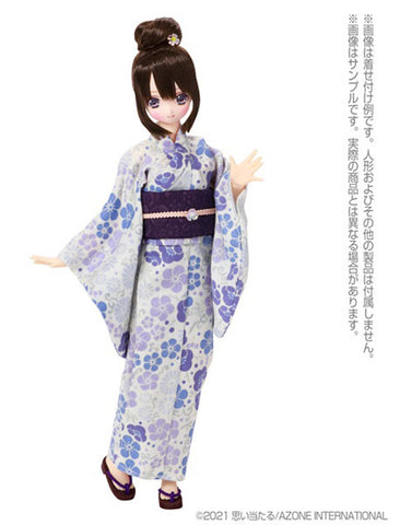 1/6 Pure Neemo Wear PNM Yukata set -Fairy Primrose- Light Bluish Purple (DOLL ACCESSORY)
