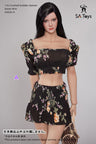 1/6 Female Outfit Crushed Bubble Sleeve Loose Skirt A (DOLL ACCESSORY)