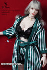 1/6 Female Outfit Three-piece High Imitation Silk Pajamas A (DOLL ACCESSORY)