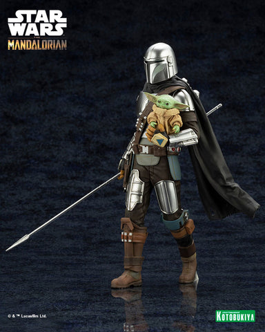 ARTFX+ Mandalorian - Mandalorian & Grogu with Beskar Spear - 1/10 (Kotobukiya)